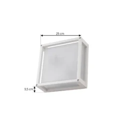 Lucande Außenwandlampe Aurelien, weiß, Sensor, 25 x 25 cm
