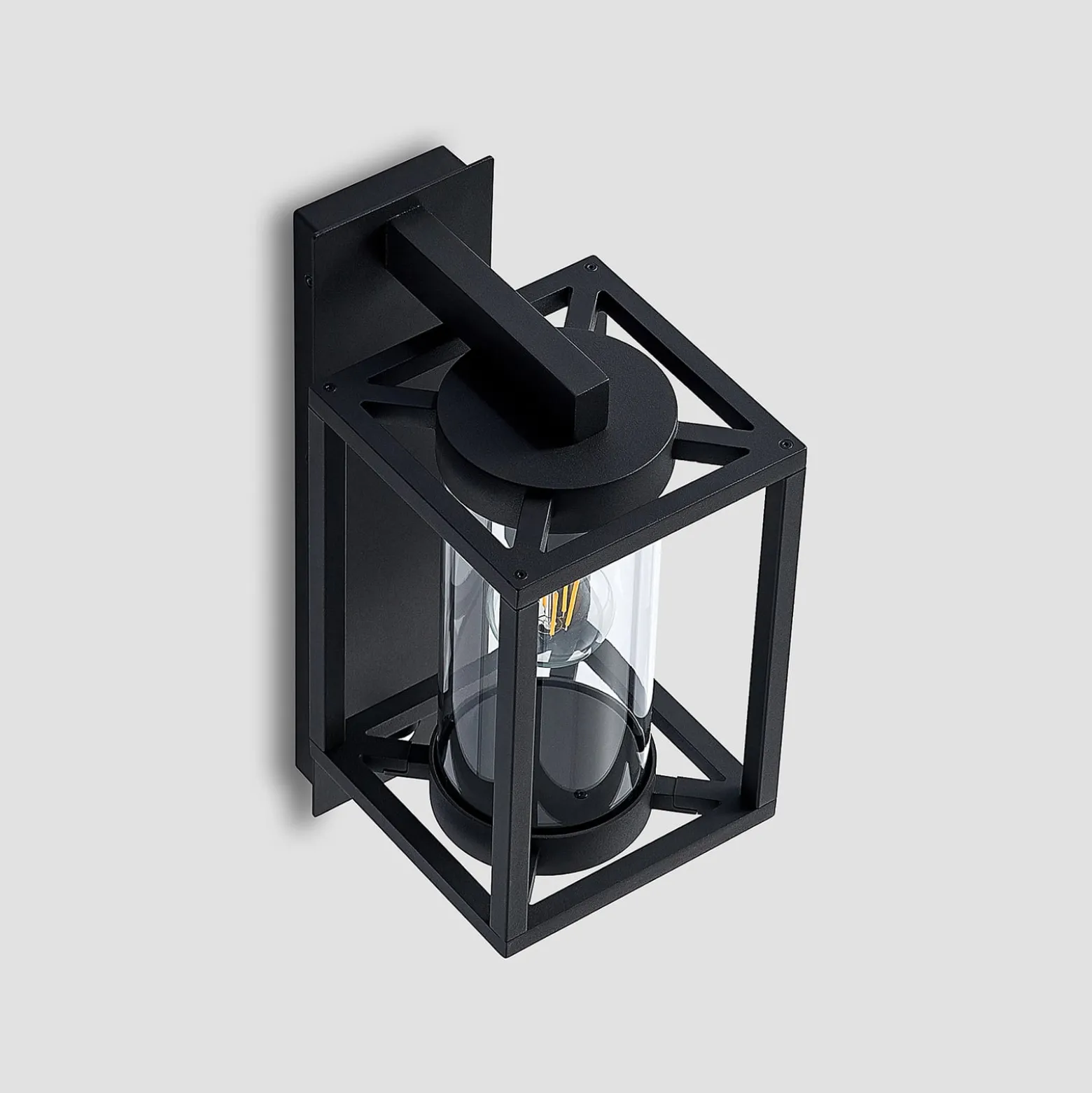 Lucande Außenwandlampe Ferda, 2er-Set, anthrazit Sensor IP44