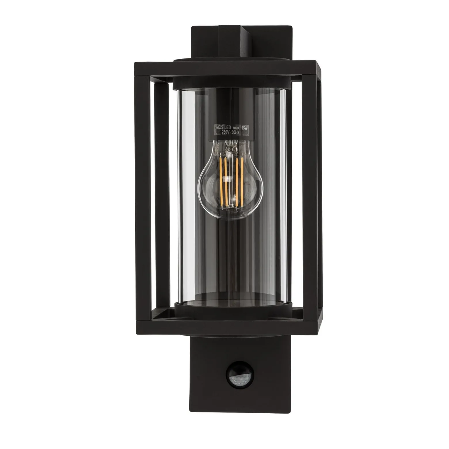 Lucande Außenwandlampe Ferda, Sensor Fassung unten anthrazit
