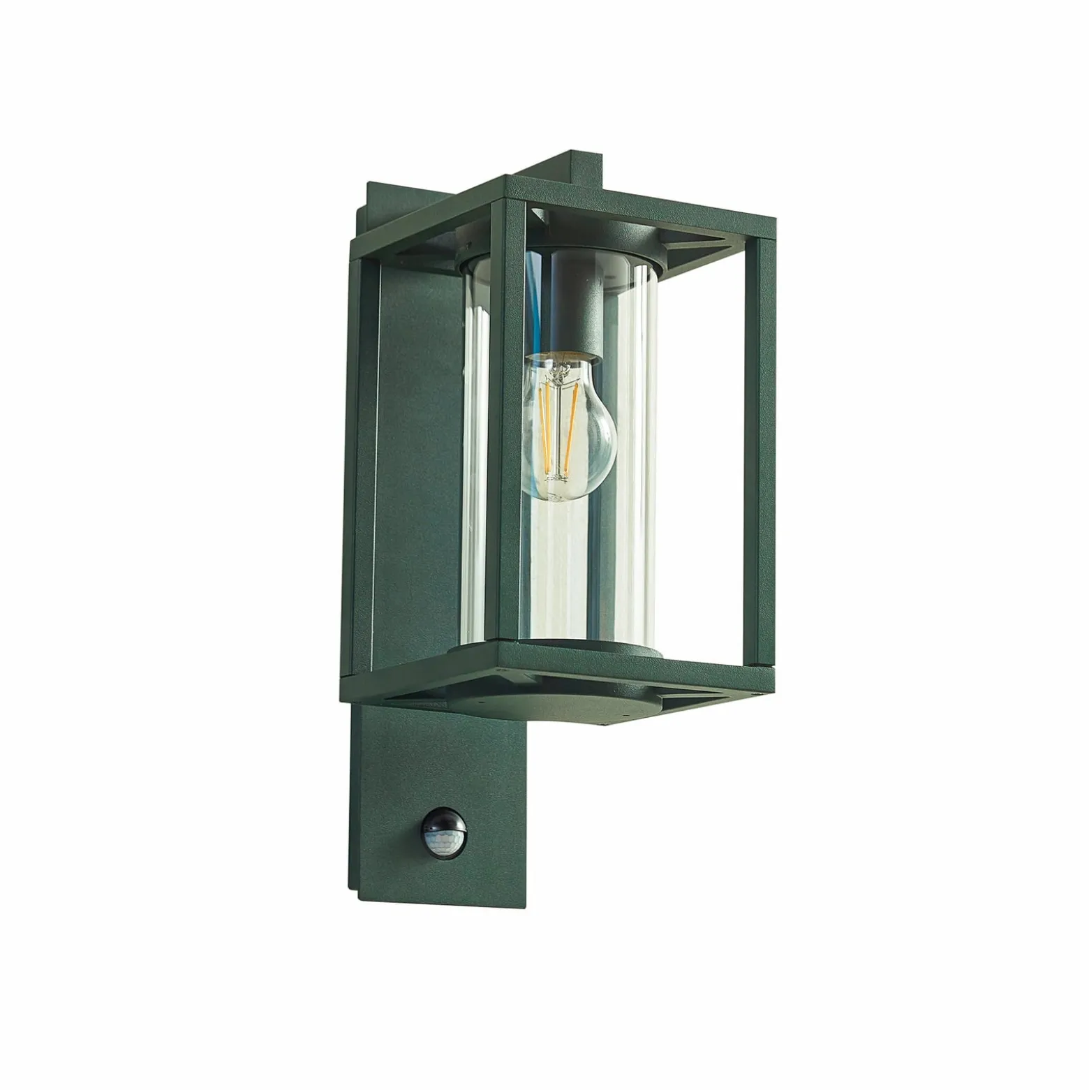 Lucande Außenwandlampe Ferda, Sensor Fassung unten, grün