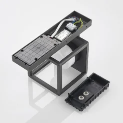 Lucande Außenwandlampe Timio, Downlight, Sensor, GX53, IP44