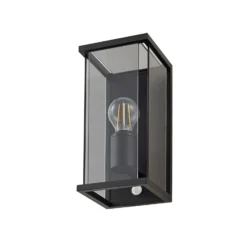 Lucande Außenwandleuchte Annalea, rauchgrau, IP54, Sensor