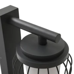 Lucande Außenwandleuchte Chandan, 30 cm, anthrazit, Sensor