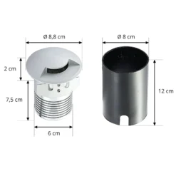 Lucande Bodeneinbauleuchte Milara, 1 Lichtaustritt, GU10