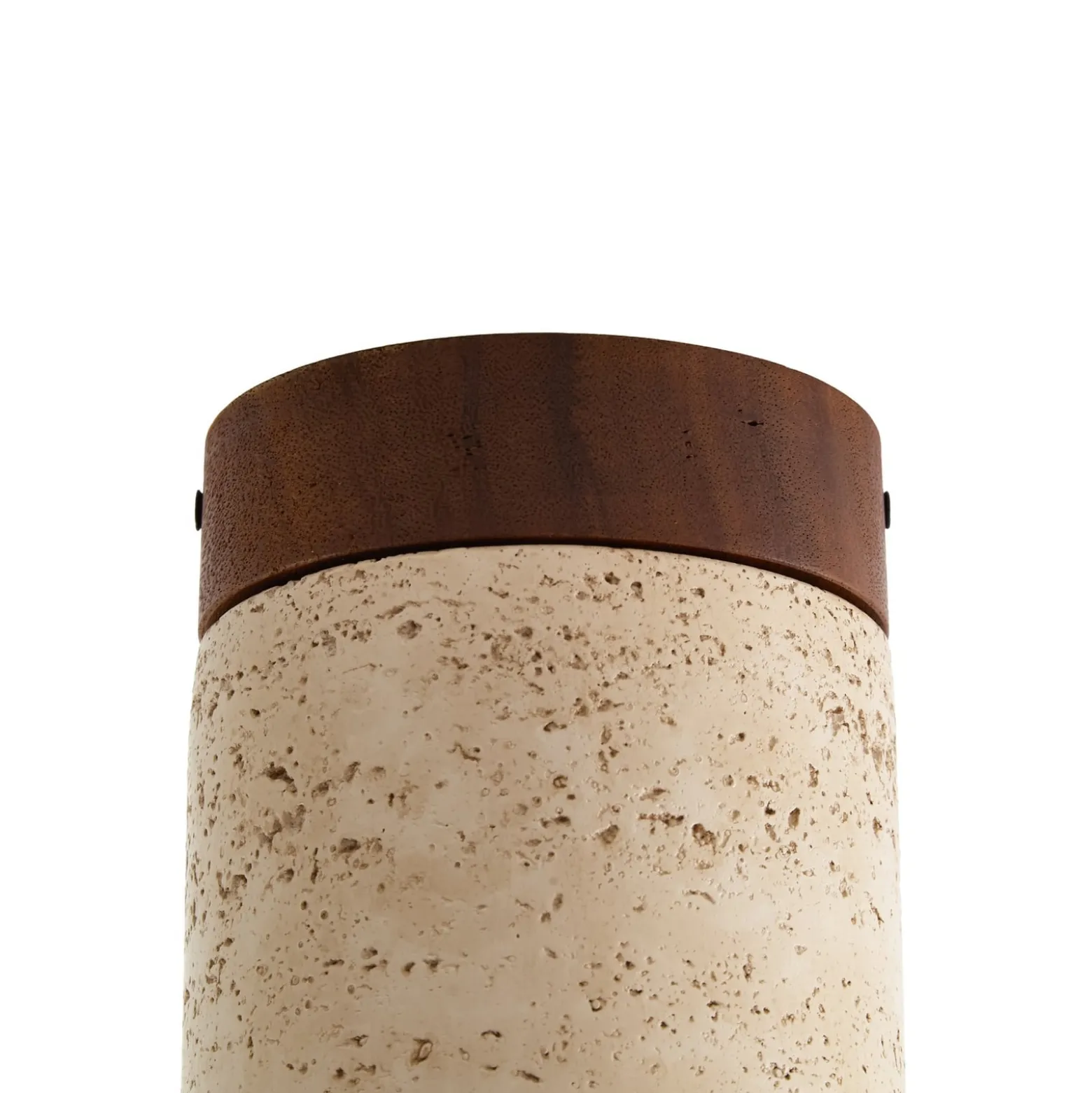 Lucande Deckenleuchte Carlotta, Ø 12 cm, beige, Beton, E27