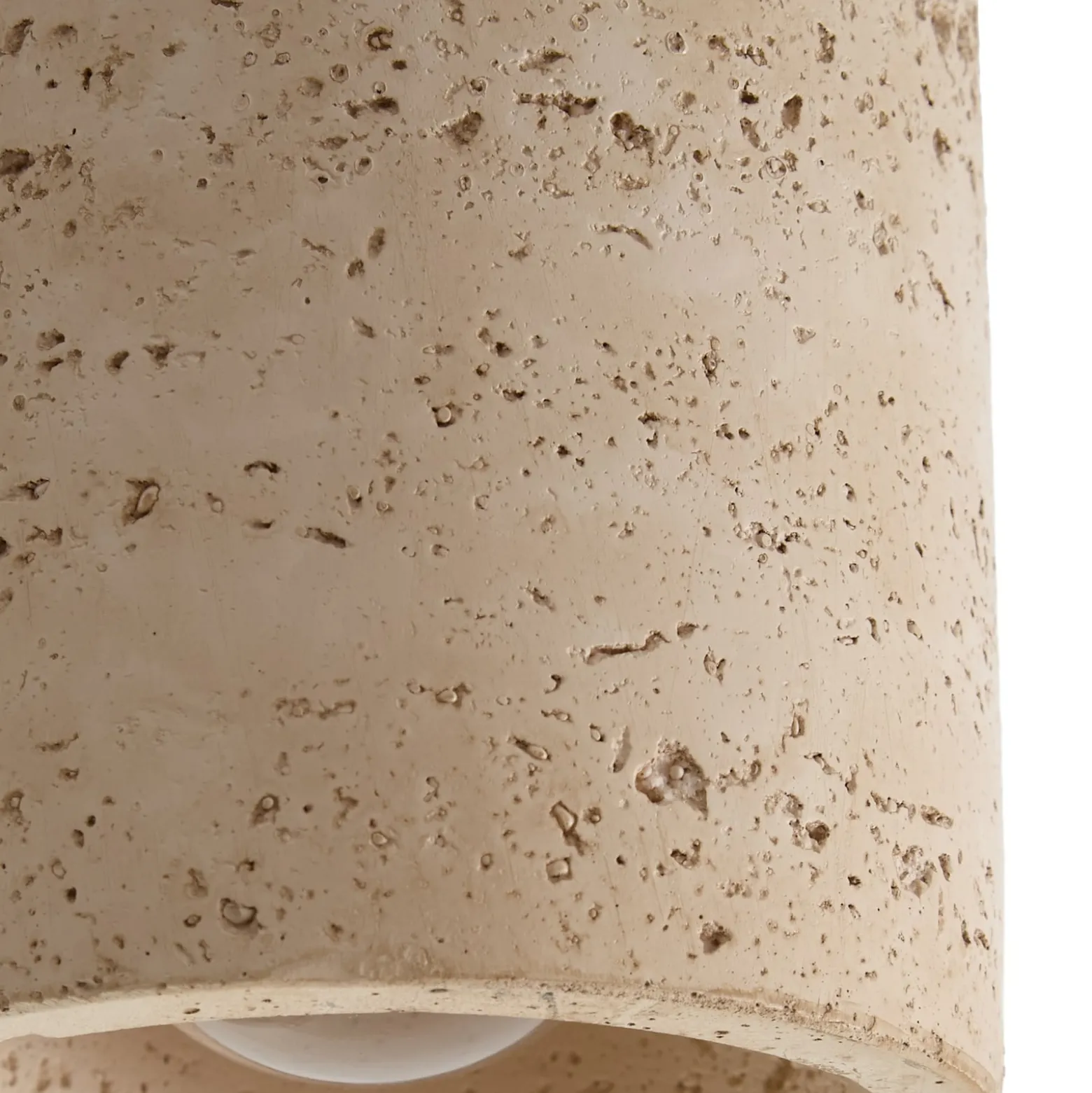 Lucande Deckenleuchte Carlotta, Ø 12 cm, beige, Beton, E27