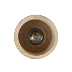 Lucande Deckenleuchte Carlotta, Ø 12 cm, beige, Beton, E27