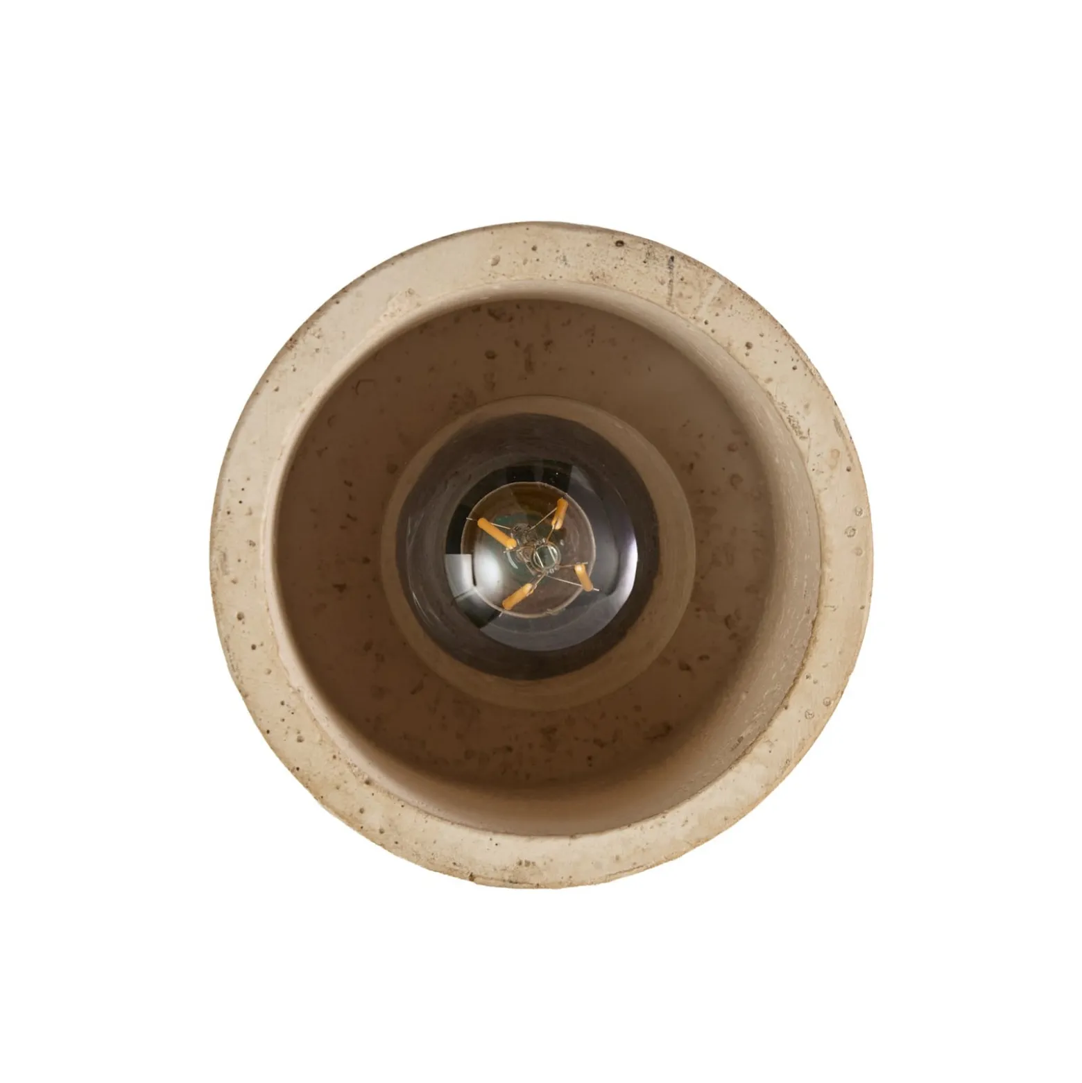 Lucande Deckenleuchte Carlotta, Ø 12 cm, beige, Beton, E27