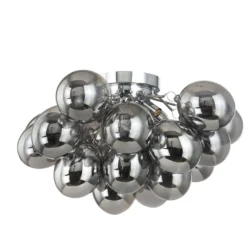 Lucande Deckenleuchte Diborah, rauchgrau, Glas, Ø 50 cm, G9