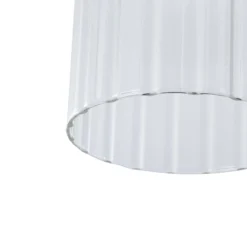 Lucande Deckenleuchte Eirian, 1-flammig, schwarz, Glas, E27