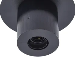 Lucande Deckenleuchte Eirian, 1-flammig, schwarz, Glas, E27