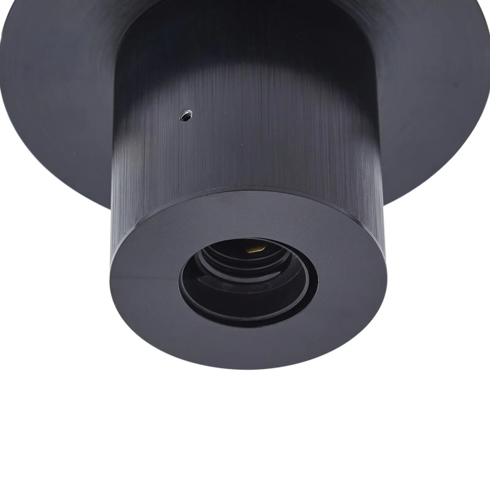 Lucande Deckenleuchte Eirian, 1-flammig, schwarz, Glas, E27
