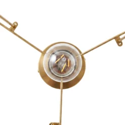 Lucande Deckenleuchte Leanna, klar/messing, Ø 54 cm, Glas