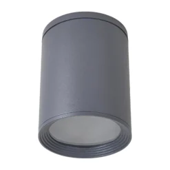 Lucande Deckenstrahler Minna, anthrazit, 14cm, IP54, E27