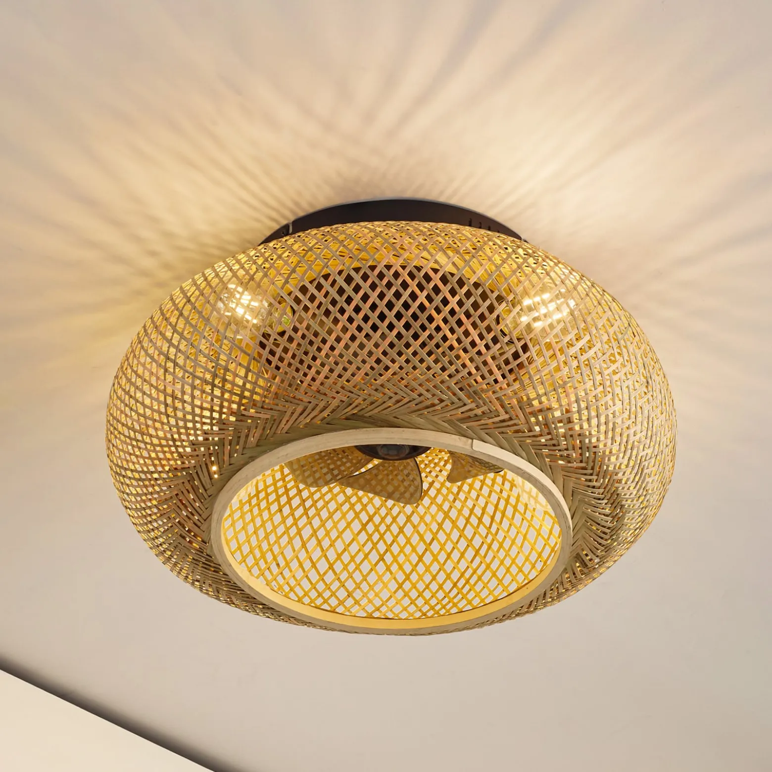 Lucande Deckenventilator mit Licht Cordie, DC, leise, Ø 53cm