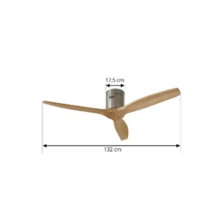 Lucande Deckenventilator Vindur, nickel, DC, leise
