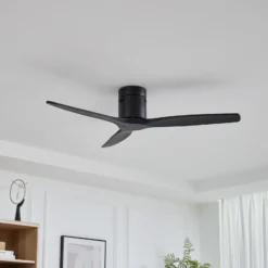 Lucande Deckenventilator Vindur, schwarz, DC, leise