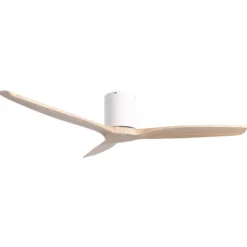 Lucande Deckenventilator Vindur, weiß, Holz, DC, leise