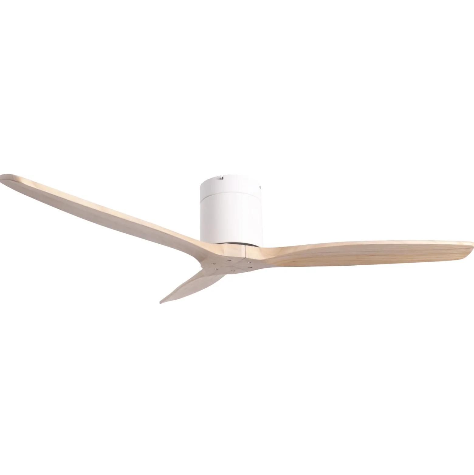 Lucande Deckenventilator Vindur, weiß, Holz, DC, leise