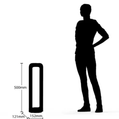 Lucande Habsa LED-Sockelleuchte, Höhe 50 cm