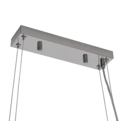 Lucande Hängeleuchte Bellora, 101 cm, Edelstahl, Kristall