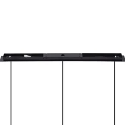 Lucande Hängeleuchte Eirian, 90 cm, 3-flammig, schwarz, Glas