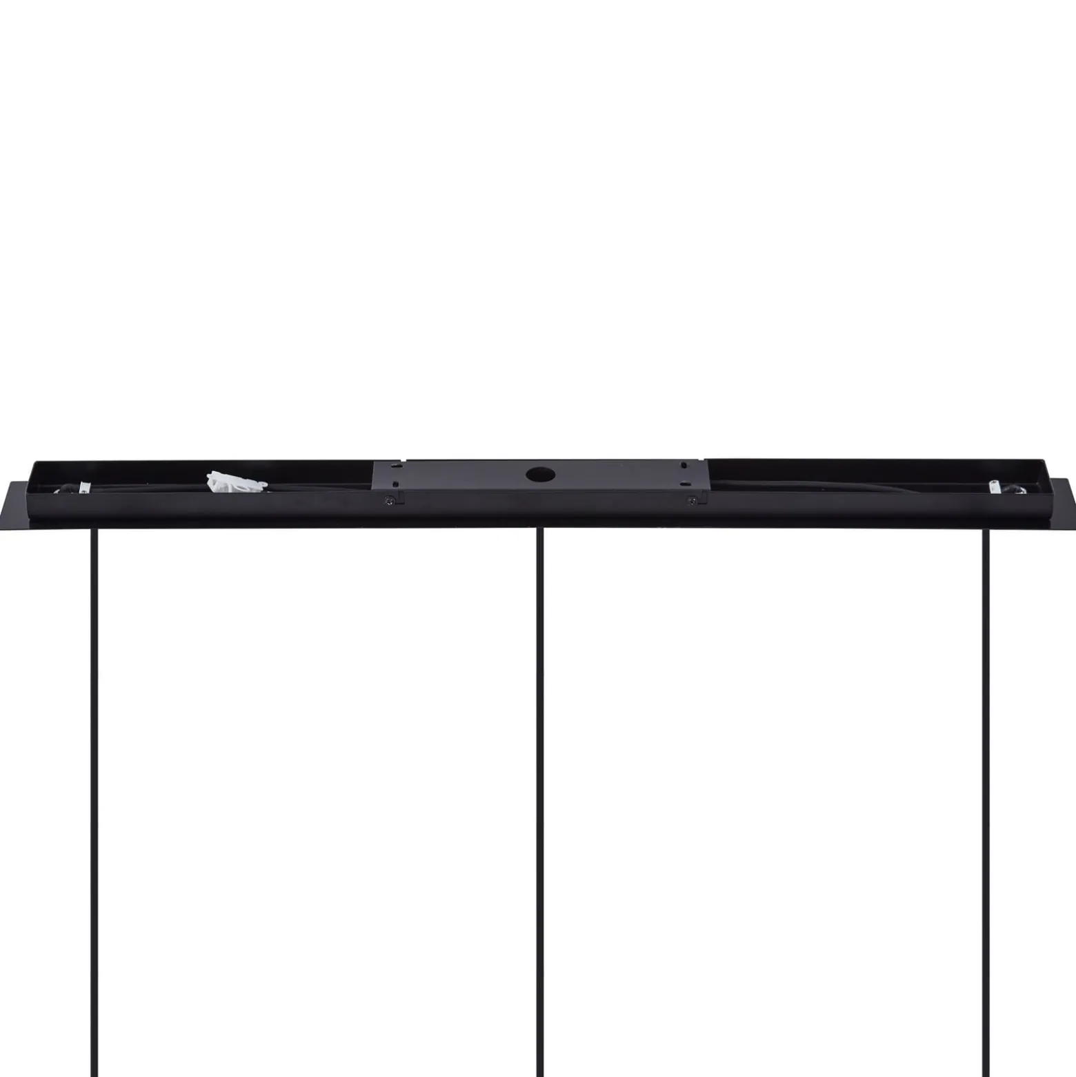 Lucande Hängeleuchte Eirian, 90 cm, 3-flammig, schwarz, Glas