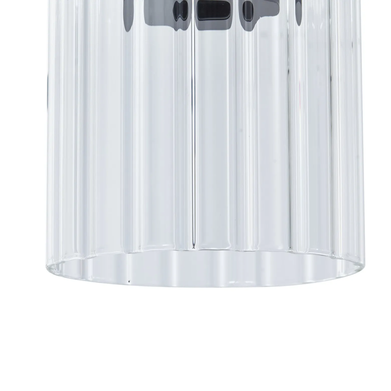 Lucande Hängeleuchte Eirian, 90 cm, 3-flammig, schwarz, Glas