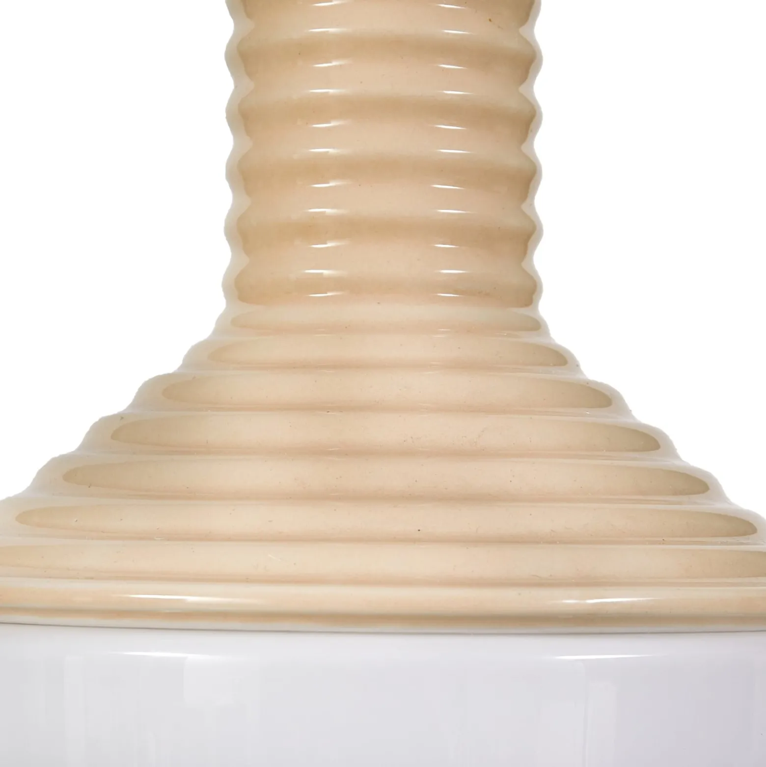 Lucande Hängeleuchte Florine, beige/opal, Keramik, Glas