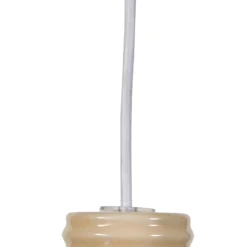 Lucande Hängeleuchte Florine, beige/opal, Keramik, Glas