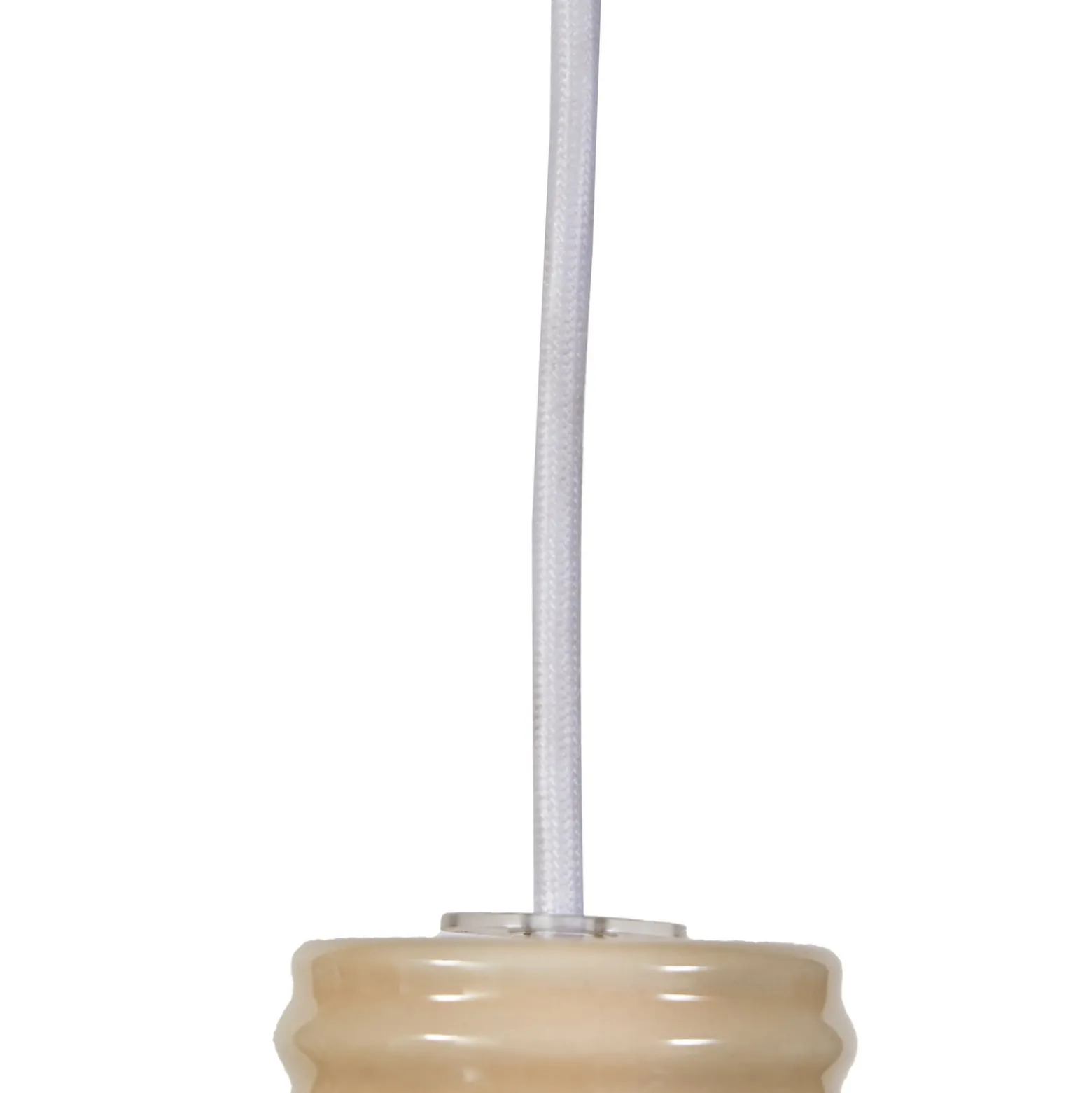 Lucande Hängeleuchte Florine, beige/opal, Keramik, Glas