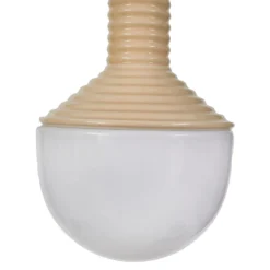 Lucande Hängeleuchte Florine, beige/opal, Keramik, Glas