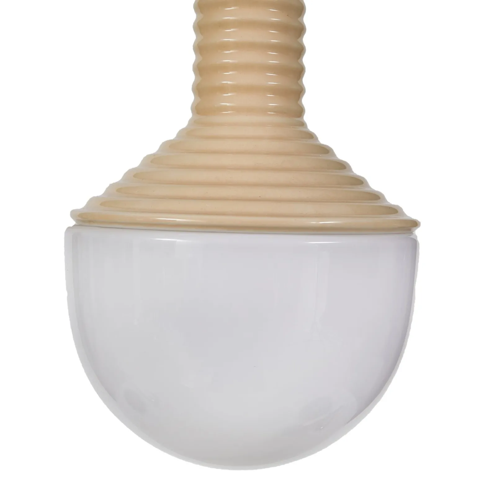 Lucande Hängeleuchte Florine, beige/opal, Keramik, Glas