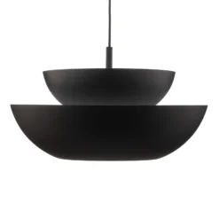 Lucande Hängeleuchte Kellina, Ø 48 cm, schwarz, Metall