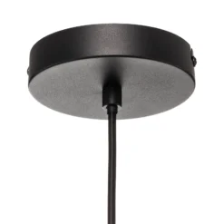 Lucande Hängeleuchte Kellina, Ø 48 cm, schwarz, Metall