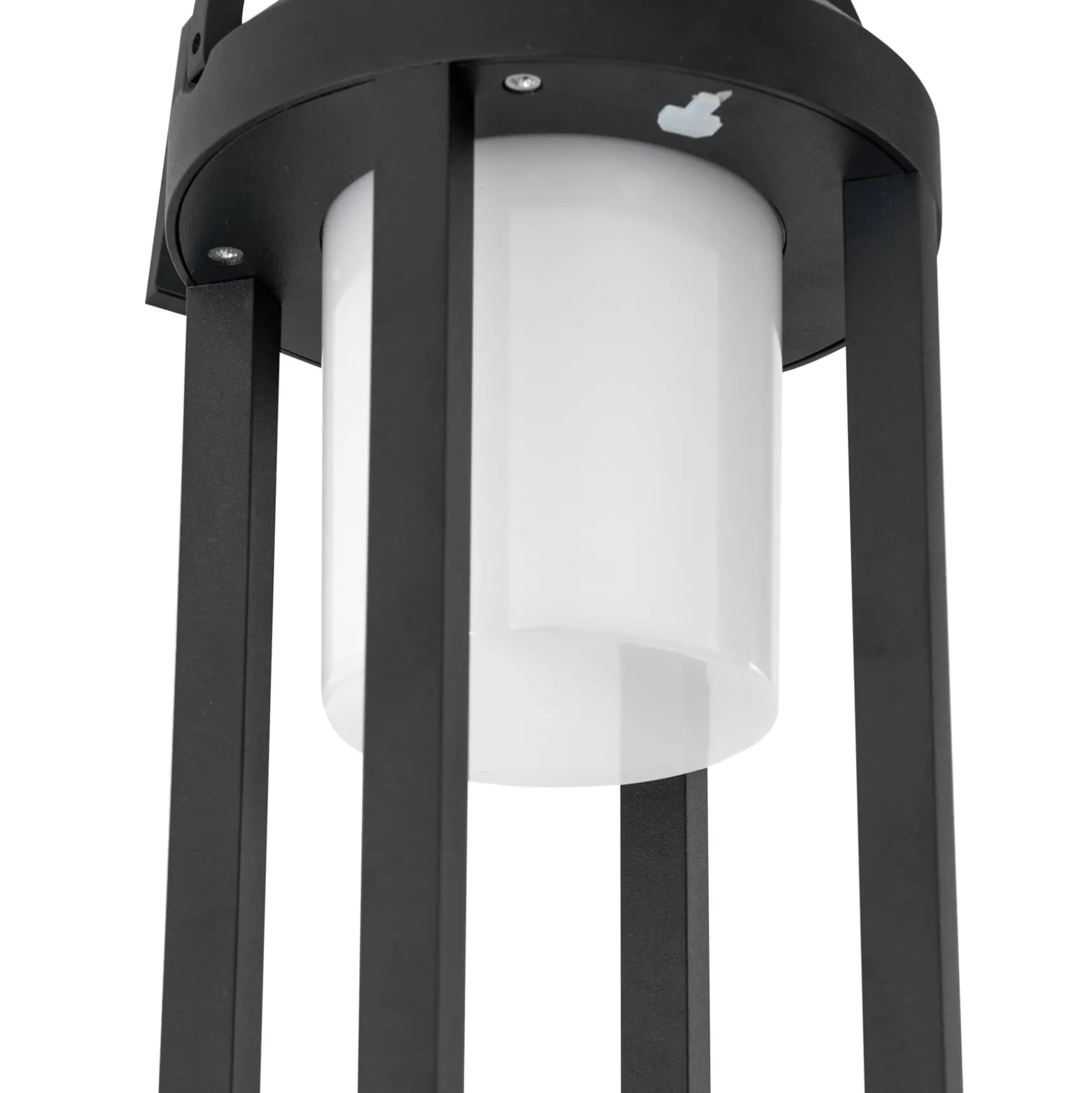 Lucande 2-in-1 LED-Solarleuchte Tilena, schwarz, rund, Alu