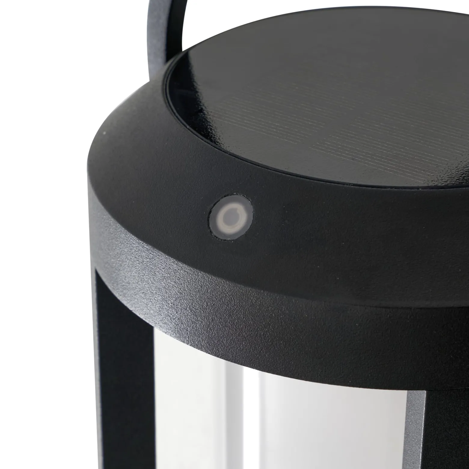 Lucande 2-in-1 LED-Solarleuchte Tilena, schwarz, rund, Alu