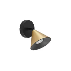 Lucande Kartio Deckenlampe, 1-fl.,neigbar, messing