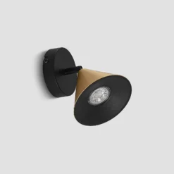 Lucande Kartio Deckenlampe, 1-fl.,neigbar, messing