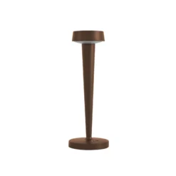 Lucande LED-Akku-Kerzenständer Lea, Vase, dunkelbraun, 28 cm