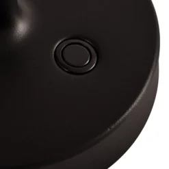 Lucande LED-Akku-Kerzenständer Lea, Vase, dunkelbraun, 28 cm