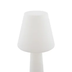 Lucande LED-Akku-Terrassenleuchte Gauri, weiß, 153 cm, IP44