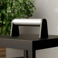 Lucande LED-Akkutischleuchte Cube, Alu, IP54, dimmbar