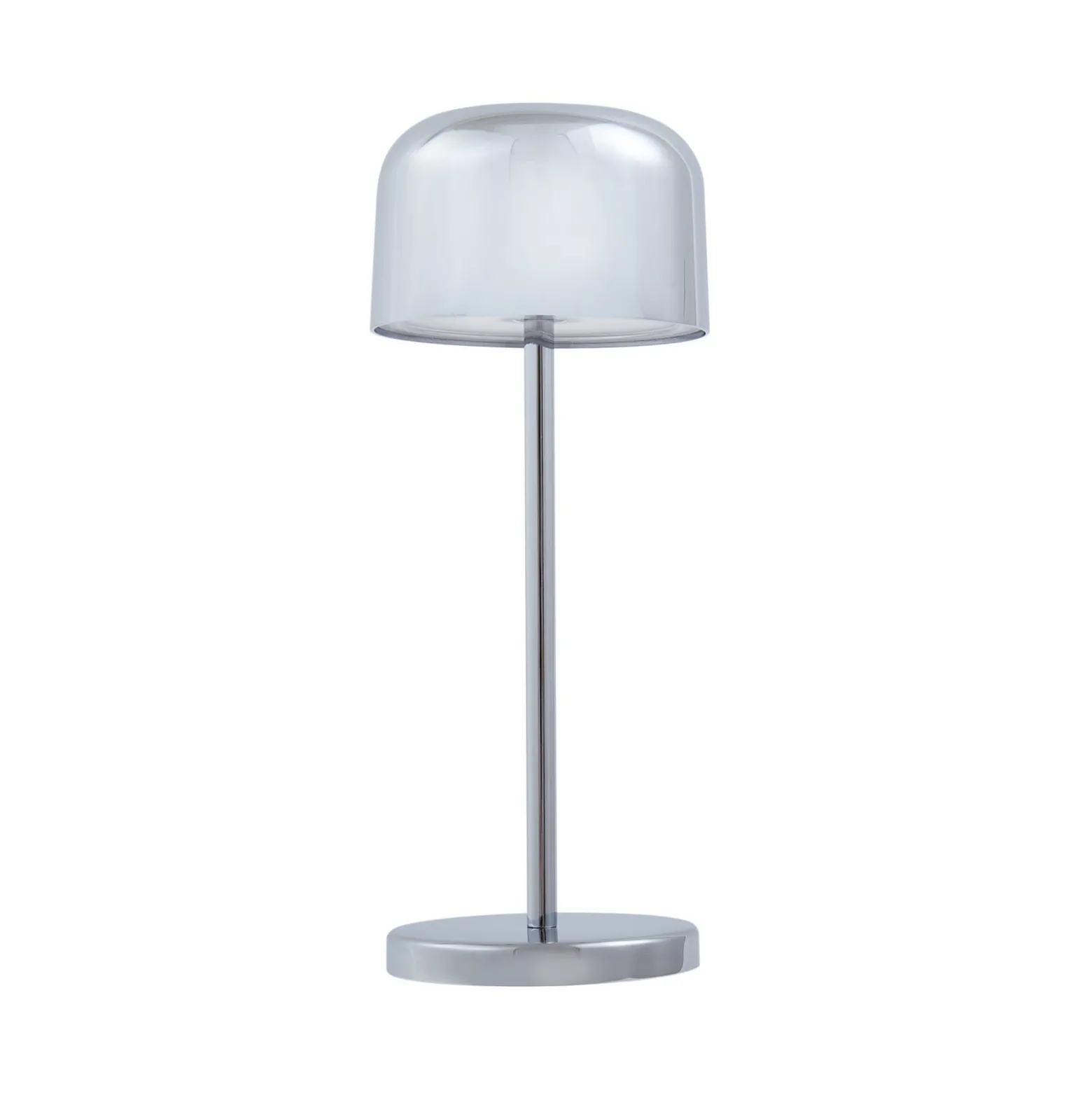 Lucande LED-Akku-Tischleuchte Quill, chrom, CCT, dimmbar