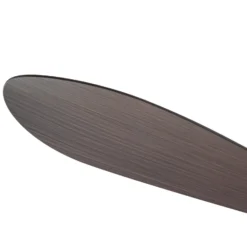Lucande LED-Außendeckenventilator Winrod, Holz dunkel, dim.