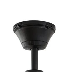 Lucande LED-Außendeckenventilator Winrod, Holz dunkel, dim.