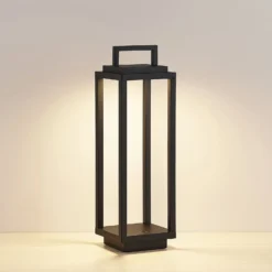 Lucande LED-Außenleuchte Mirina, schwarz, Akku, Touchdimmer