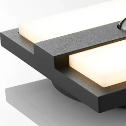 Lucande LED-Außenwandleuchte Gylfi, 20 cm, schwarz, Sensor