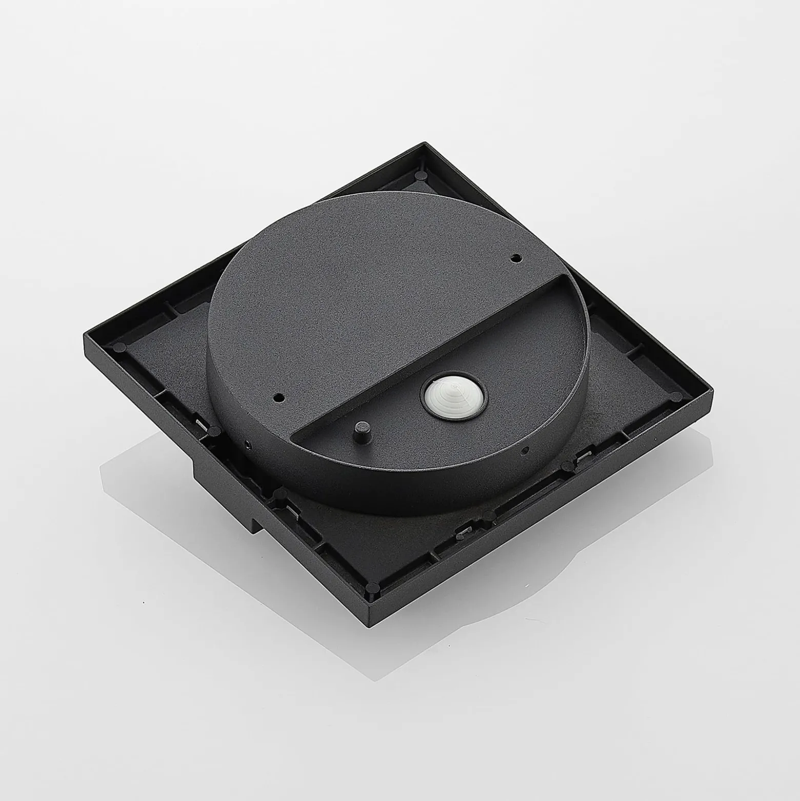Lucande LED-Außenwandleuchte Gylfi, 20 cm, schwarz, Sensor