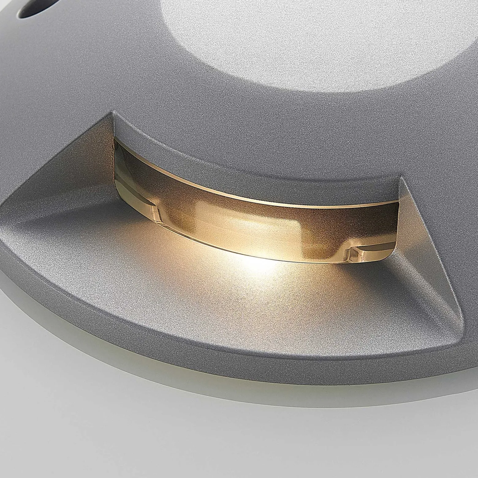 Lucande LED-Bodenstrahler Jeffrey, silber, 1 Lichtaustritt
